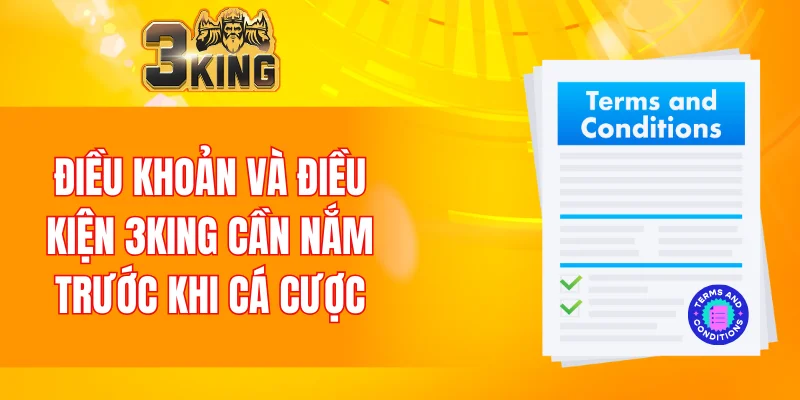 Điều Khoản Và Điều Kiện 3KING 4 Điều khoản và điều kiện 3KING cần nắm trước khi cá cược